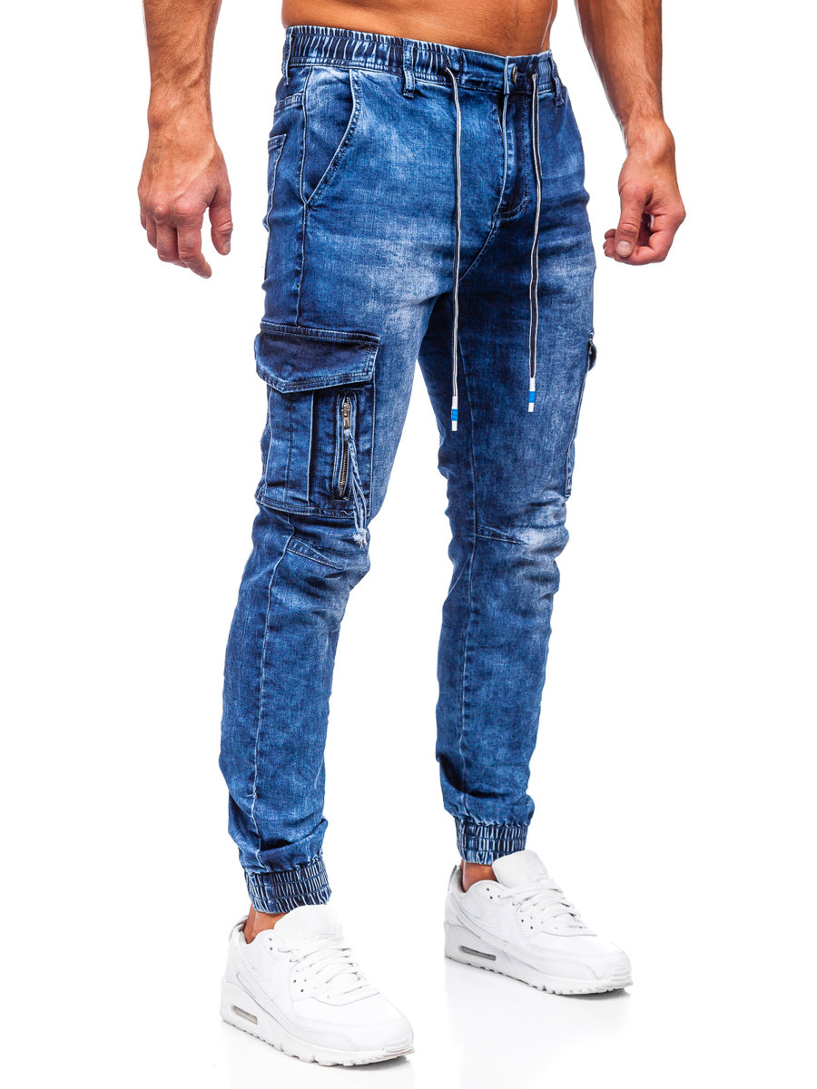 

Темно-сині джинси штани карго чоловічі Bolf TF131