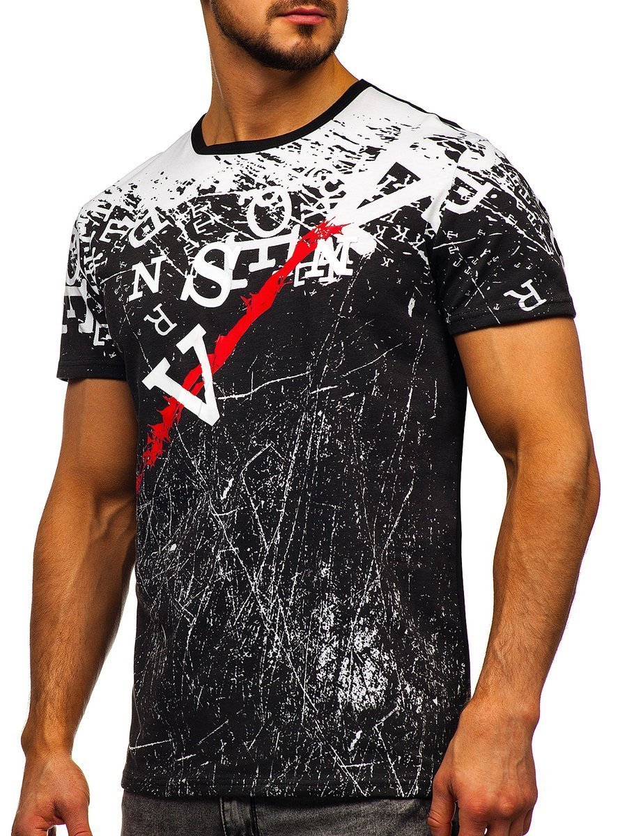 

Біла чоловіча футболка з принтом Bolf JS10650