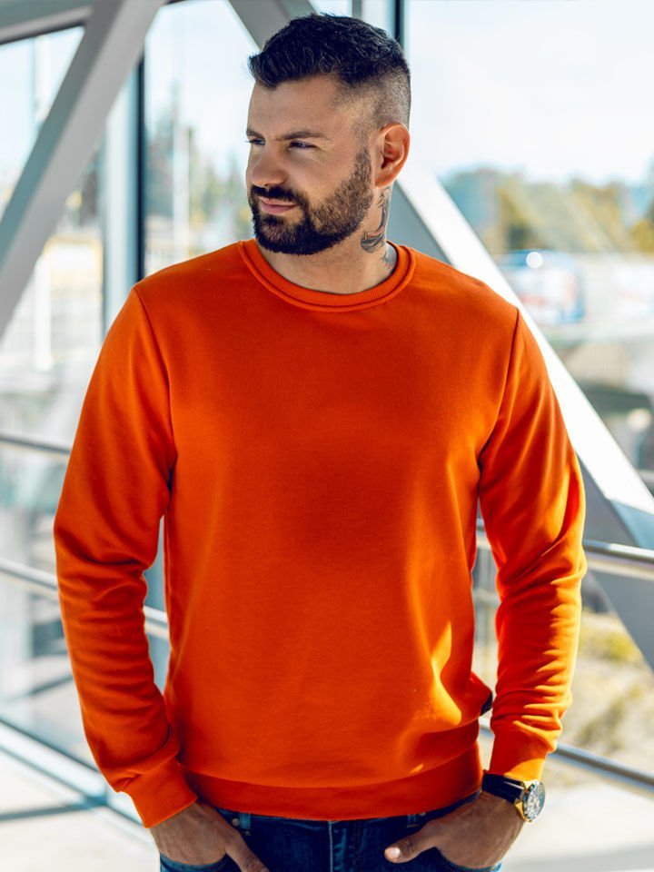 

Чоловіча толстовка без капюшона помаранчева Bolf 171715