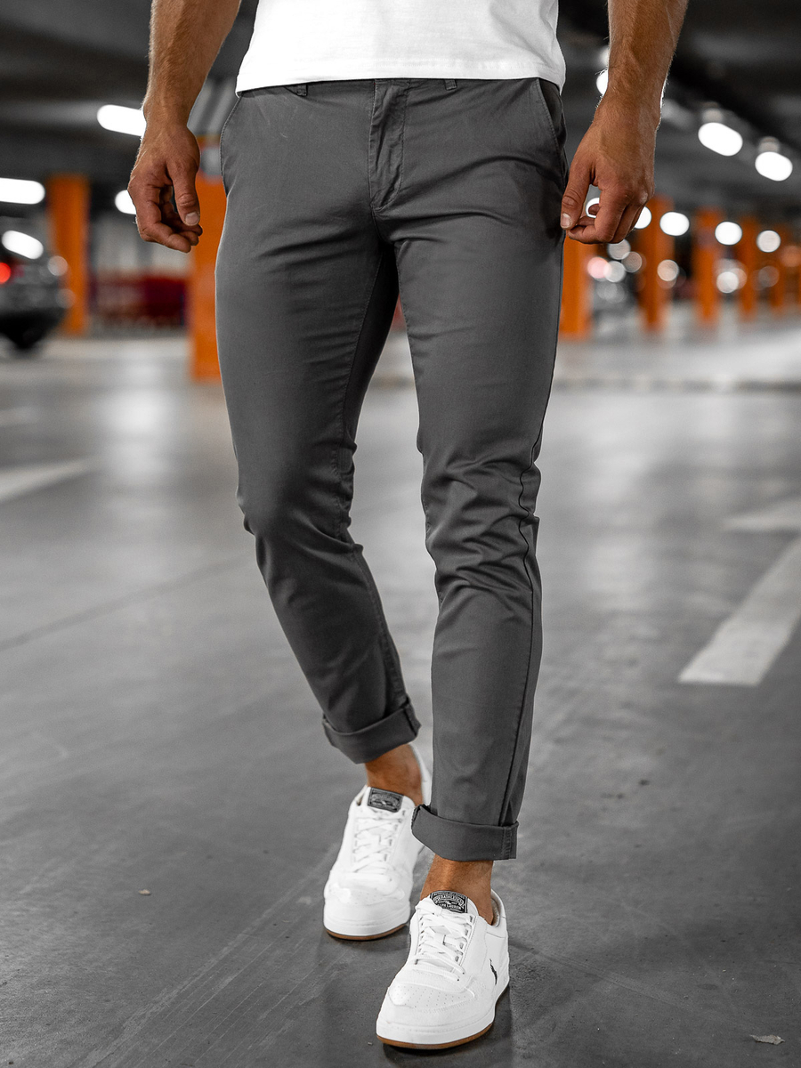 

Сірі чоловічі штани чіноси Bolf 1146-1