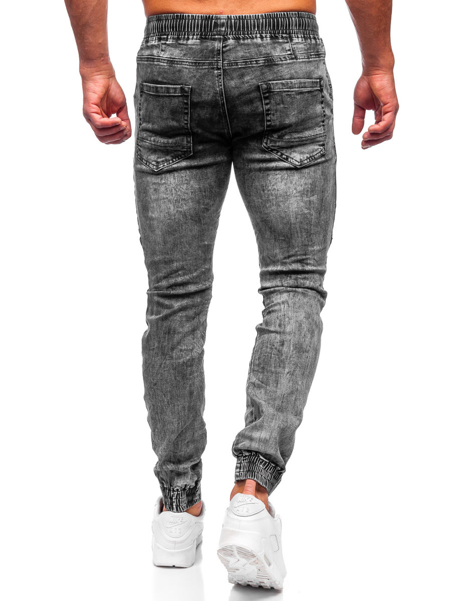 

Чорні джоггери чоловічі джинсові штани Bolf TF126