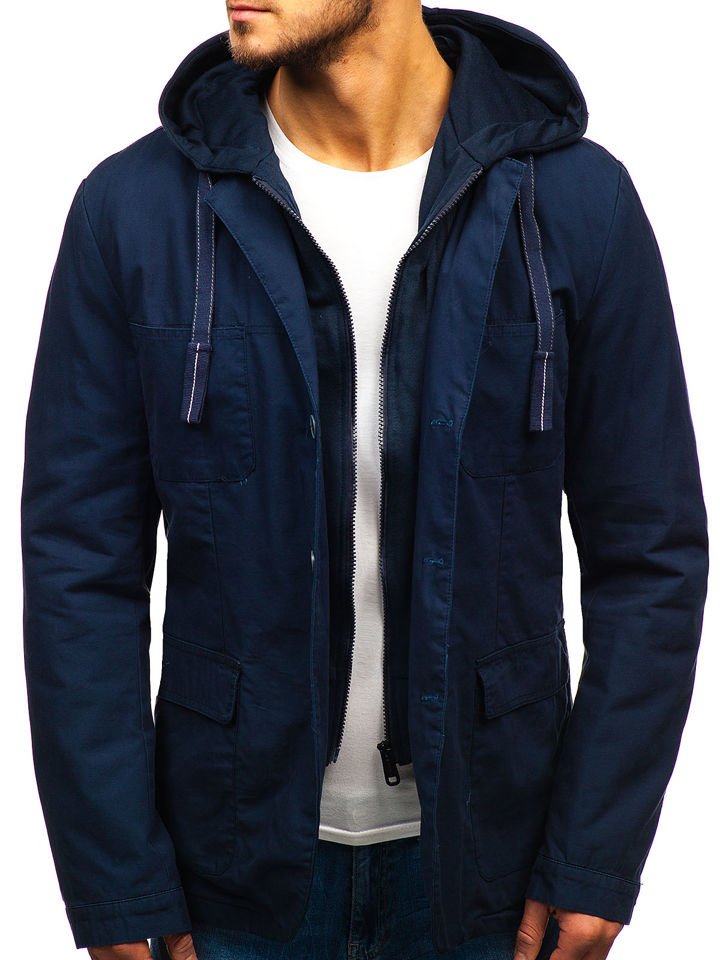 

Мужская демисезонная куртка темно-синяя Bolf EX120, Темно-синий