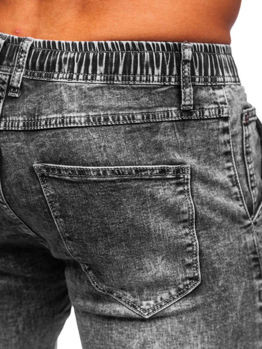 

Чорні джоггери чоловічі джинсові штани Bolf TF122