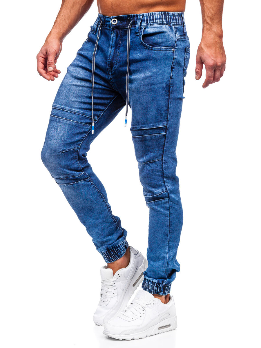 

Темно-сині джоггери чоловічі джинсові штани Bolf TF132