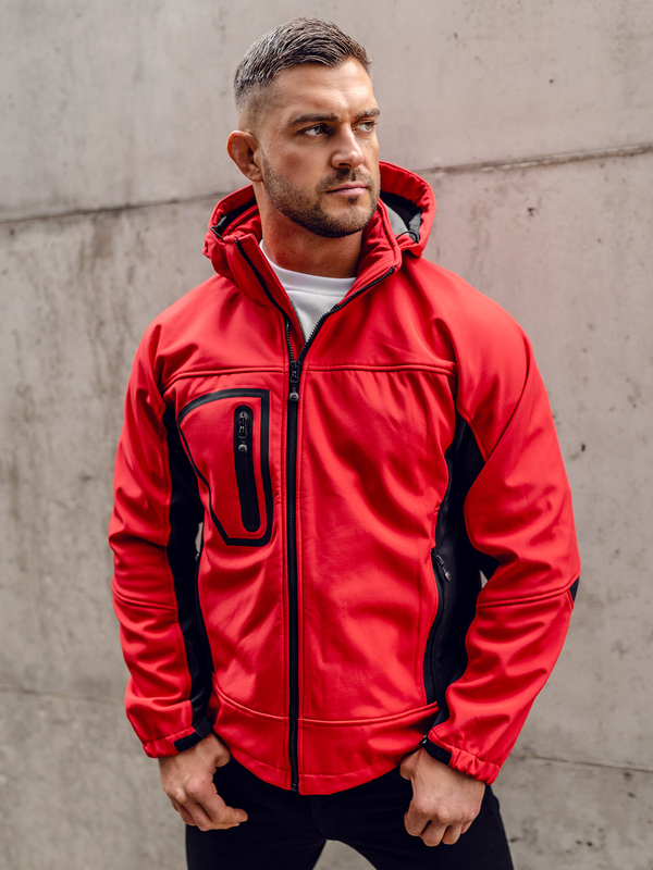 Чоловіча куртка софтшелл червона Bolf T019A