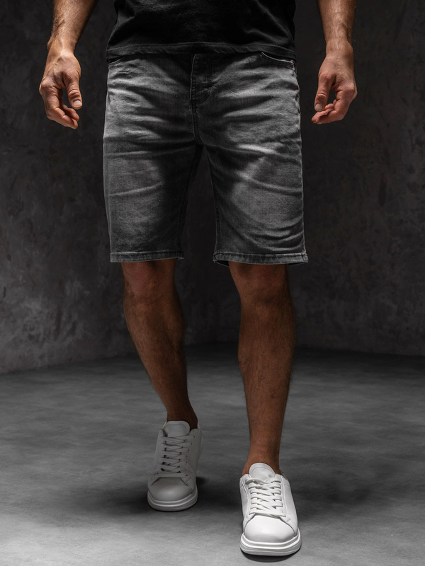 Чоловічі джинсові шорти графітового кольору Bolf MP0277GSA1