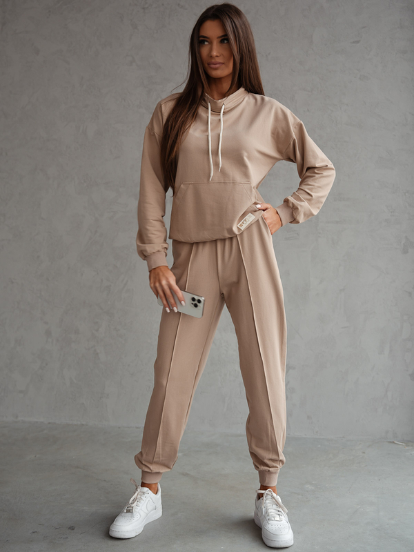Жіночий двочастинний спортивний комплект бежевий Bolf 82162