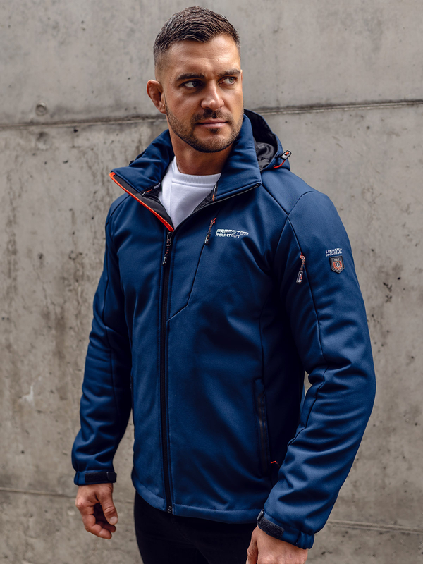 Темно-синя чоловіча куртка софтшел Bolf BK122A