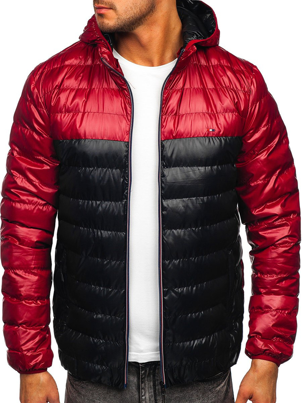 Чорна чоловіча демісезонна спортивна куртка Bolf 1908