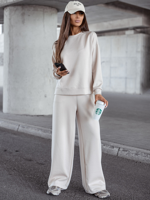 Жіночий двочастинний спортивний комплект бежевий Bolf 821111