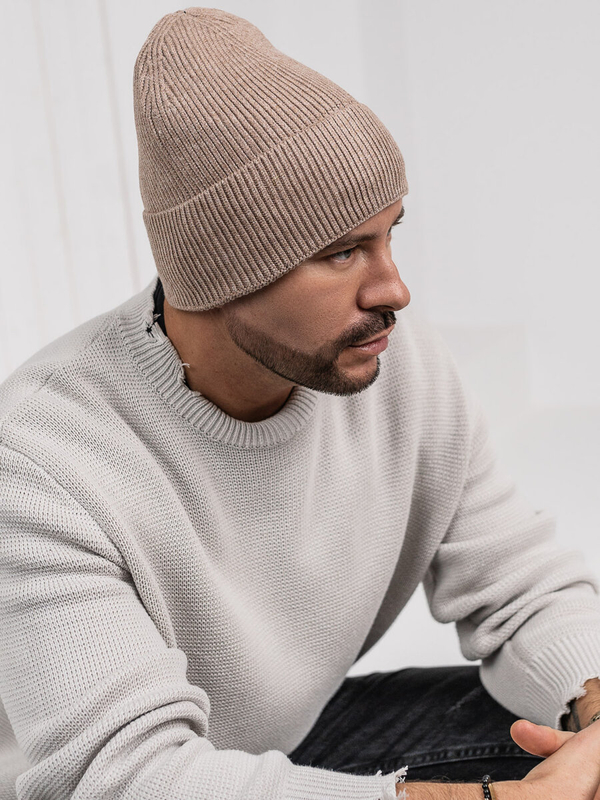 Коричнева утеплена чоловіча зимова шапка Bolf 387045