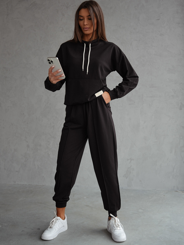 Жіночий двочастинний спортивний комплект чорний Bolf 82162