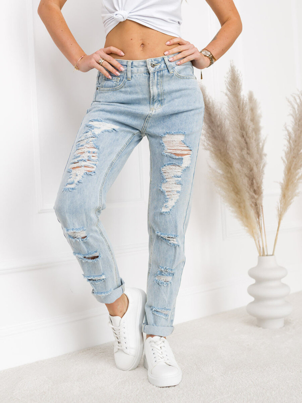 Сині жіночі джинси mom fit Bolf L-3011