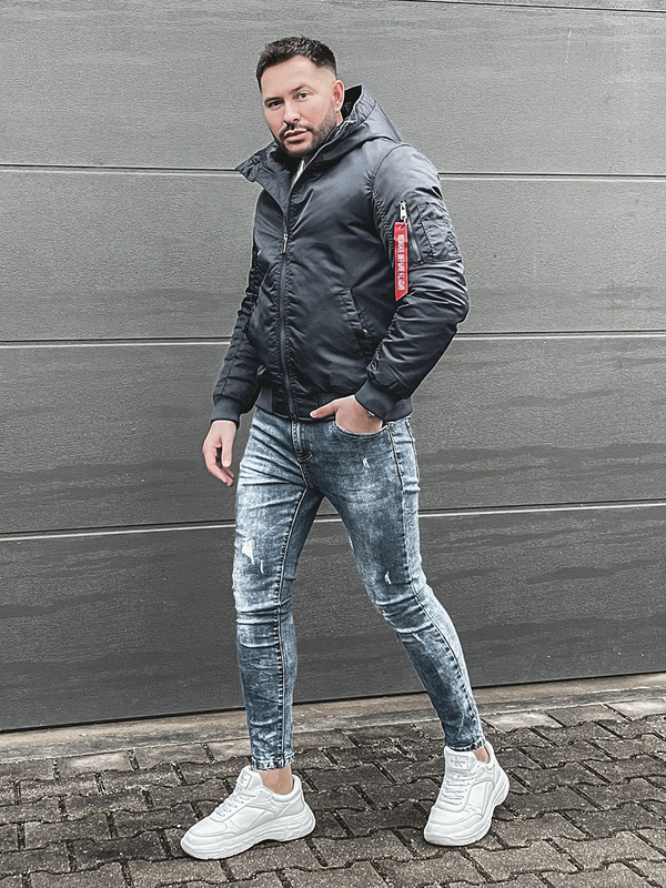 Темно-синя чоловіча зимова куртка Bolf 2120