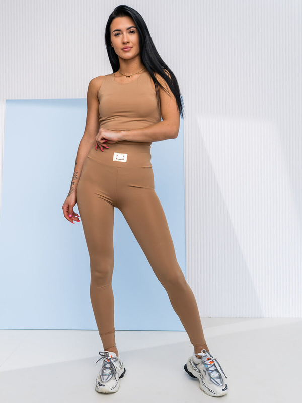 Бежевий спортивний жіночий костюм Fashion Bolf 022