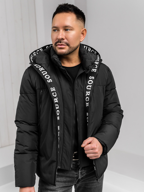 Чорна чоловіча зимова куртка Bolf 22M330A1