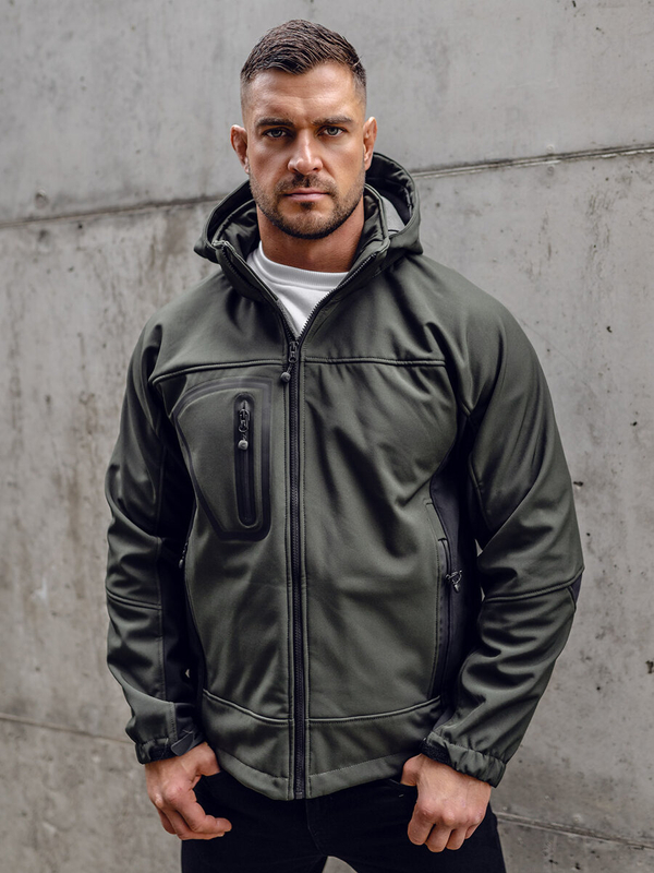 Чоловіча куртка софтшелл хакі Bolf T019A