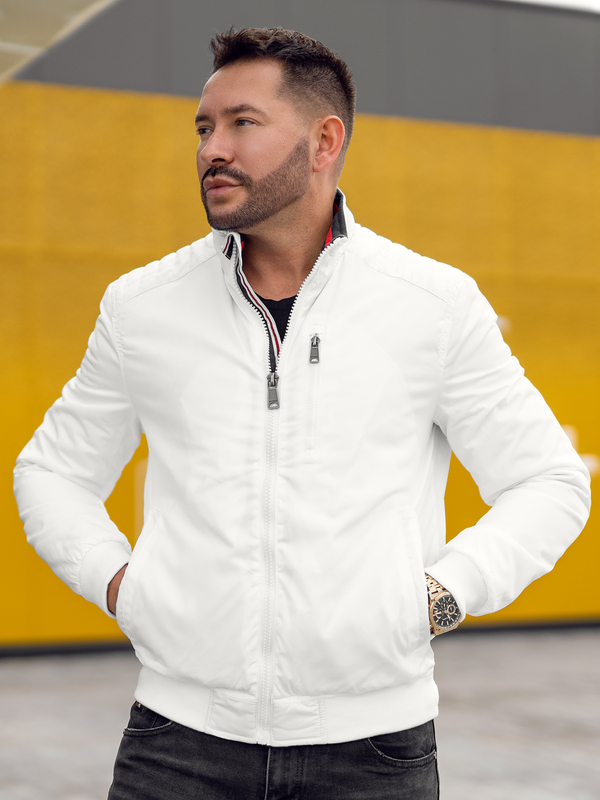 Біла чоловіча демісезонна куртка Bolf 1907A