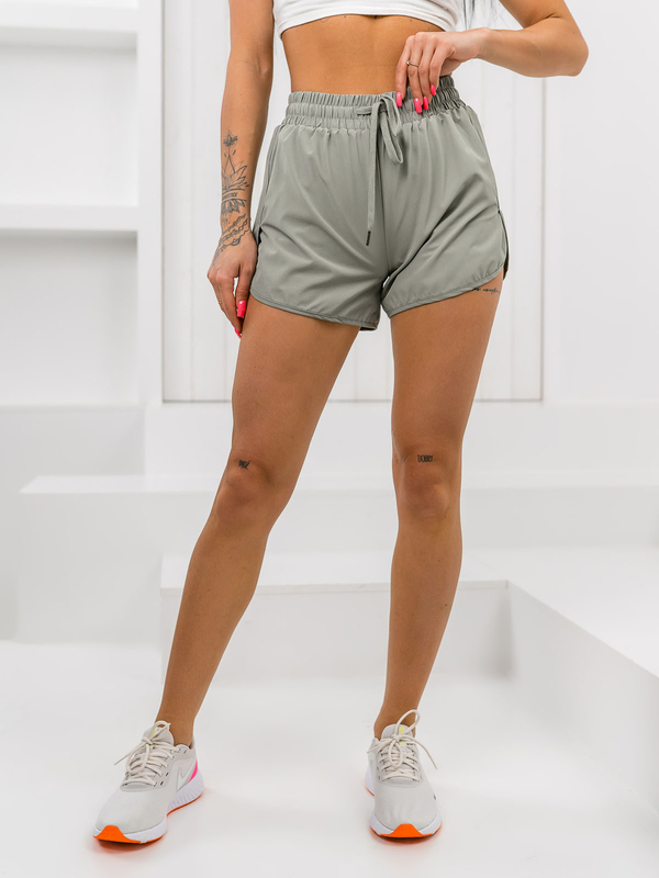 Зелені жіночі спортивні шорти з легінсами Bolf XY24015S