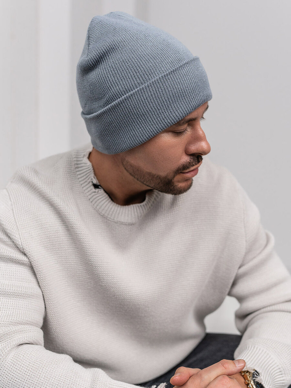 Сіра зимова чоловіча шапка YW09004M