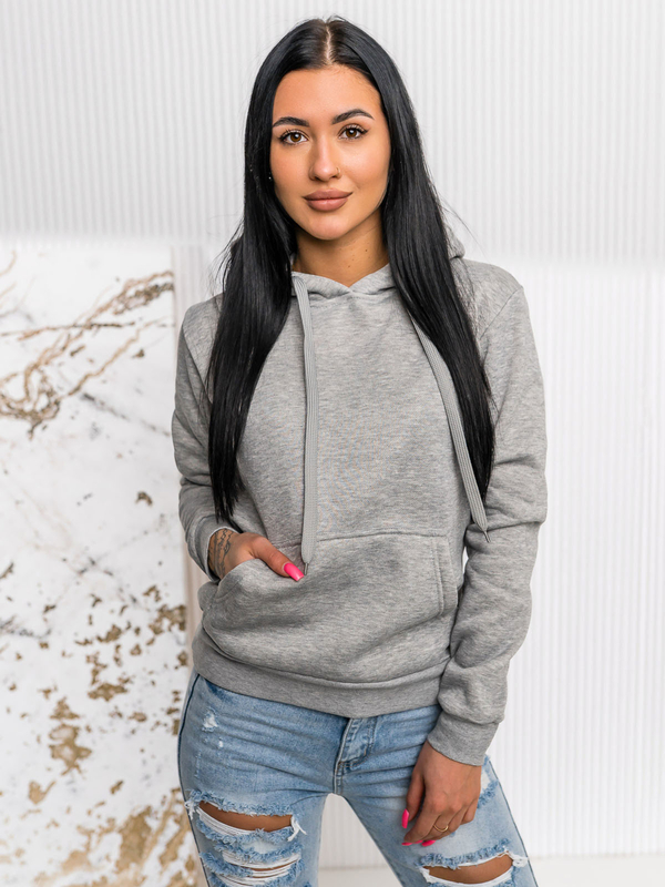 Жіночий сірий світшот кенгуру Bolf W02A1