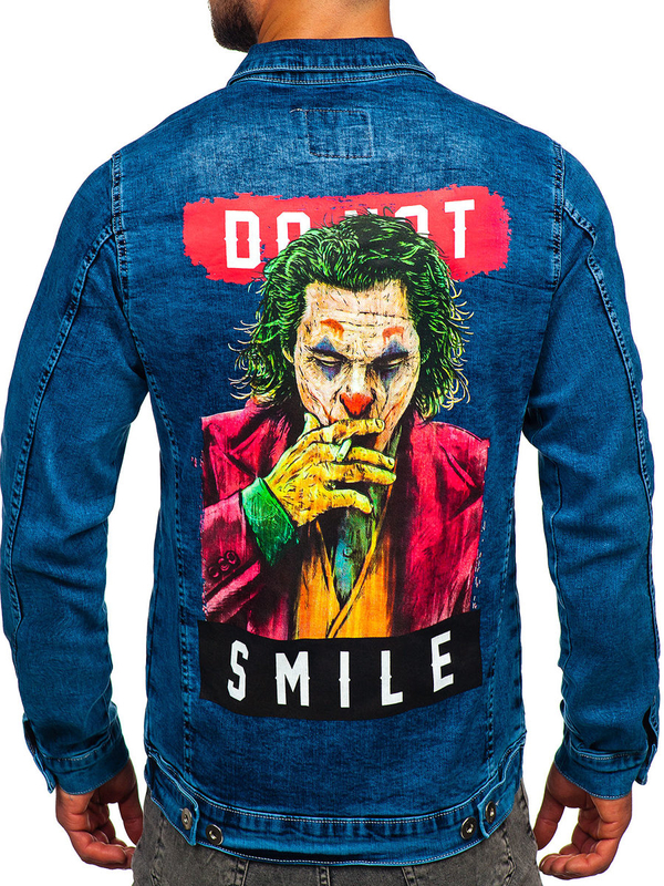 Синя чоловіча джинсова куртка Bolf 701