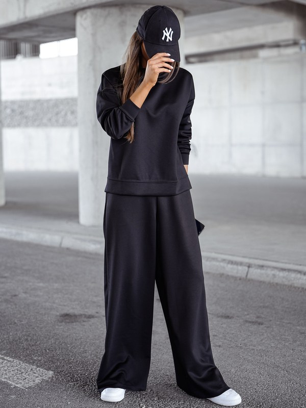 Жіночий двочастинний спортивний комплект чорний Bolf 821111