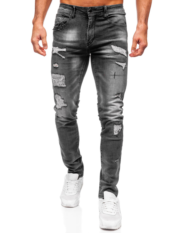 Чорні чоловічі джинси slim fit Bolf MP0156N