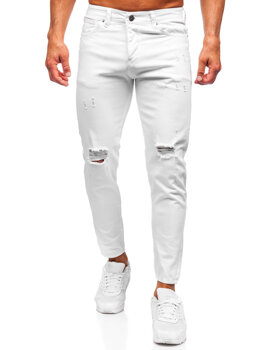 Білі чоловічі джинси slim fit Bolf 5872