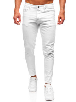 Білі чоловічі джинси slim fit Bolf 5877