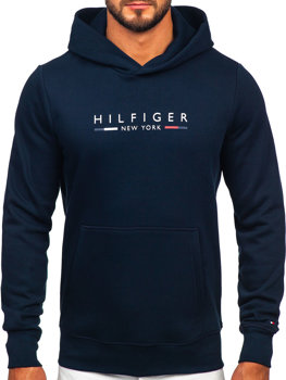 Темно-синя чоловіча толстовка-кенгуру з принтом Tommy Hilfiger MW0MW29301