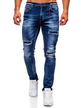 Темно-сині чоловічі джинсові штани slim fit Bolf 80033W0