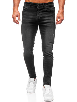 Чорні чоловічі джинси slim fit Bolf 6161