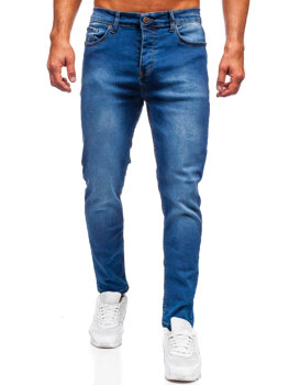 Granatowe spodnie jeansowe męskie regular fit Bolf 6743